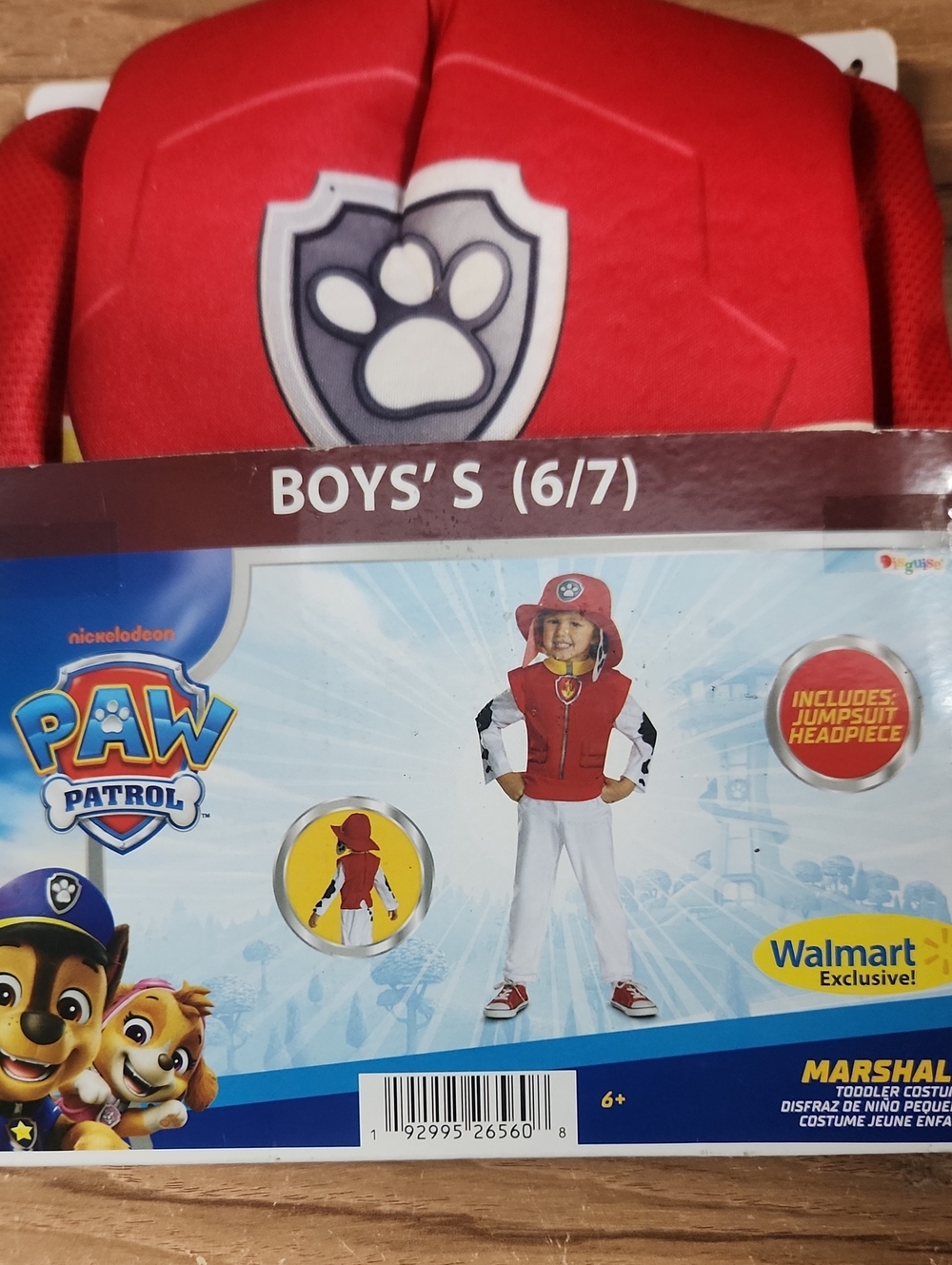 Paw Patrol Marshall Boys' Costume Red and White
